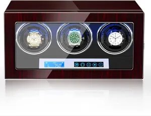 Watch Pillows Motor Lady and Man Watch Display Case,3 0 predictability staggered mantel High End Automatic Watch Winder for 3/4/6/9/12 Watches with LCD Touch Screen LED Lighting Adjustable 