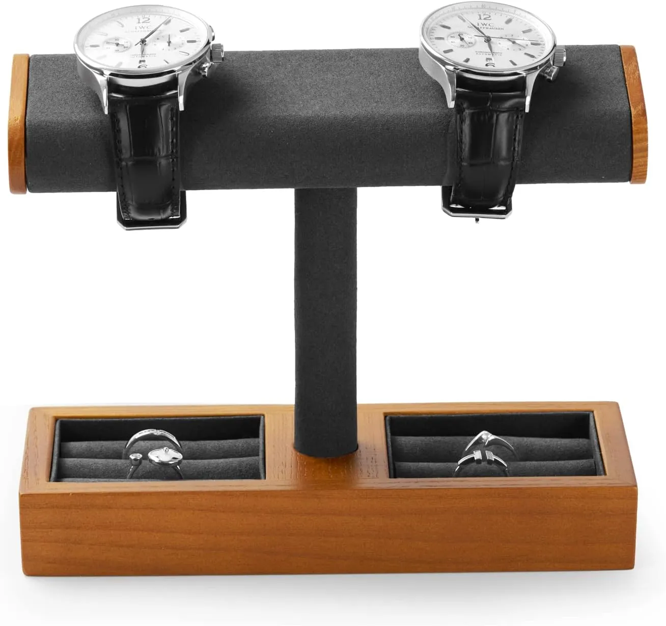 Watch reverse Holder Organizer For Men And Women Jewelry Holder Stand Store And Home (Grey) Solid Wood Watch Display Stand T-bar 