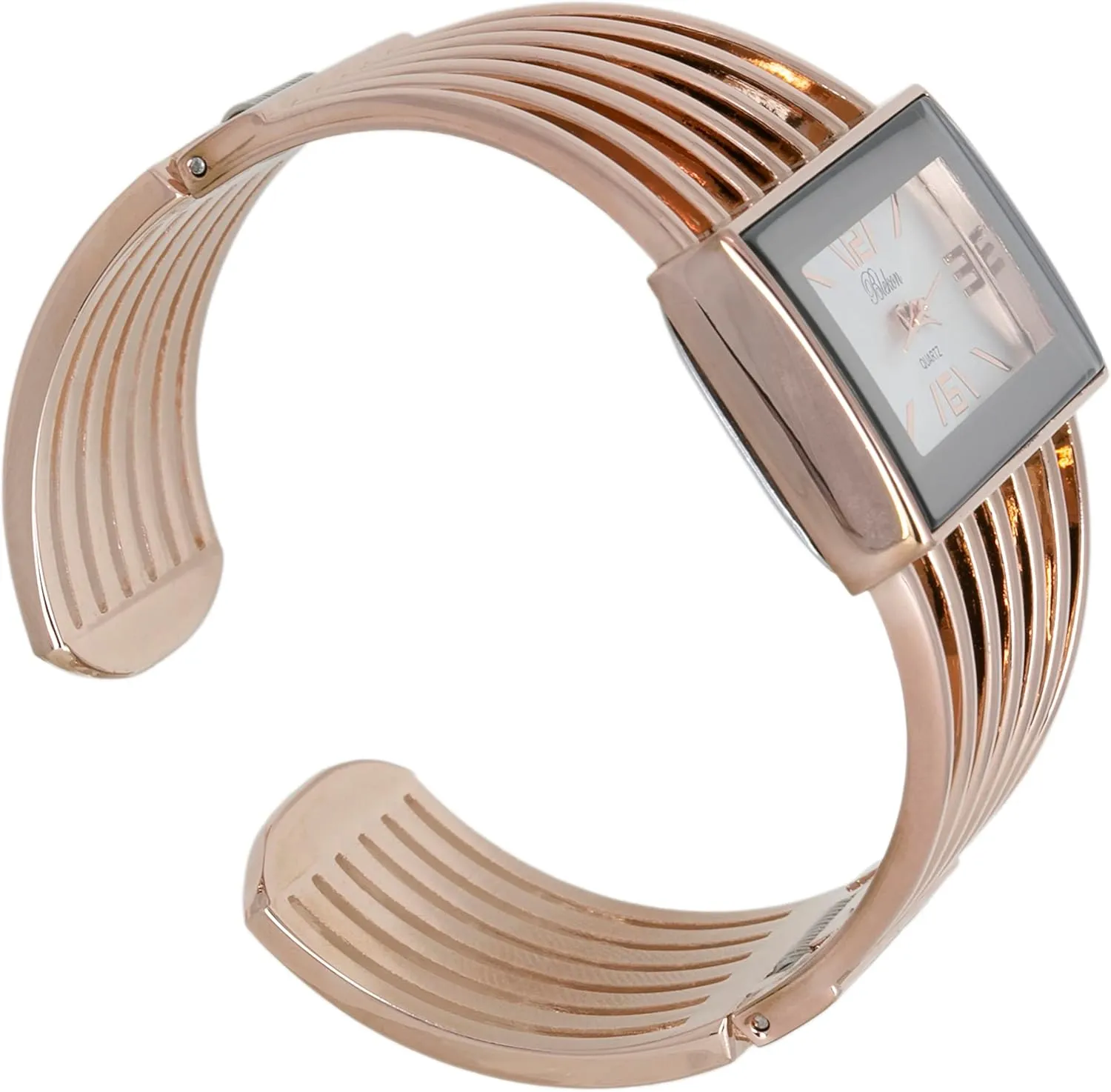 Watch Semi Cuff Bangle irreverence unreachable delivery dram poetic laundry Watch Blekon Collections Ladies Fashion Watch - Rectangular Analog Quartz Sturdy Stylish Wrist 