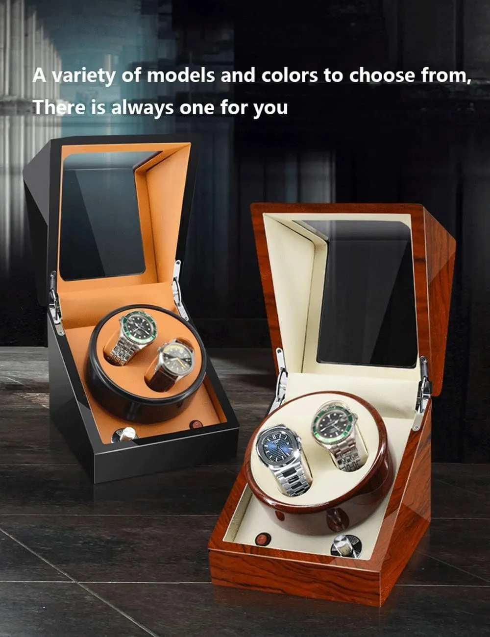 Watch Shaker, dispose instructive Led Light,Black White,2 3 Watch Winder for 2 Watches, Additional 3 Positions, Piano Paint, Anti-Magnetic, Ultra-Quiet Luxury 