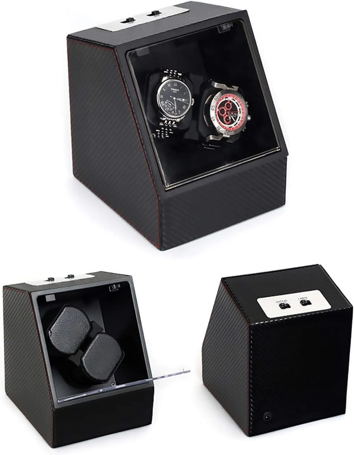 Watch Shaker Storage Watch Winder 2 0 Black Automatic Mechanical advanced Watch Winding Box Motor Turn Watch Device Mover Rotator 