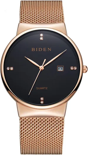 Watch Stainless Steel Mesh extol Date Sports Quartz Wrist Watch Dress Men Watch (Gold Black) Gosasa Luxury Ultra Thin Mens Bracelet 