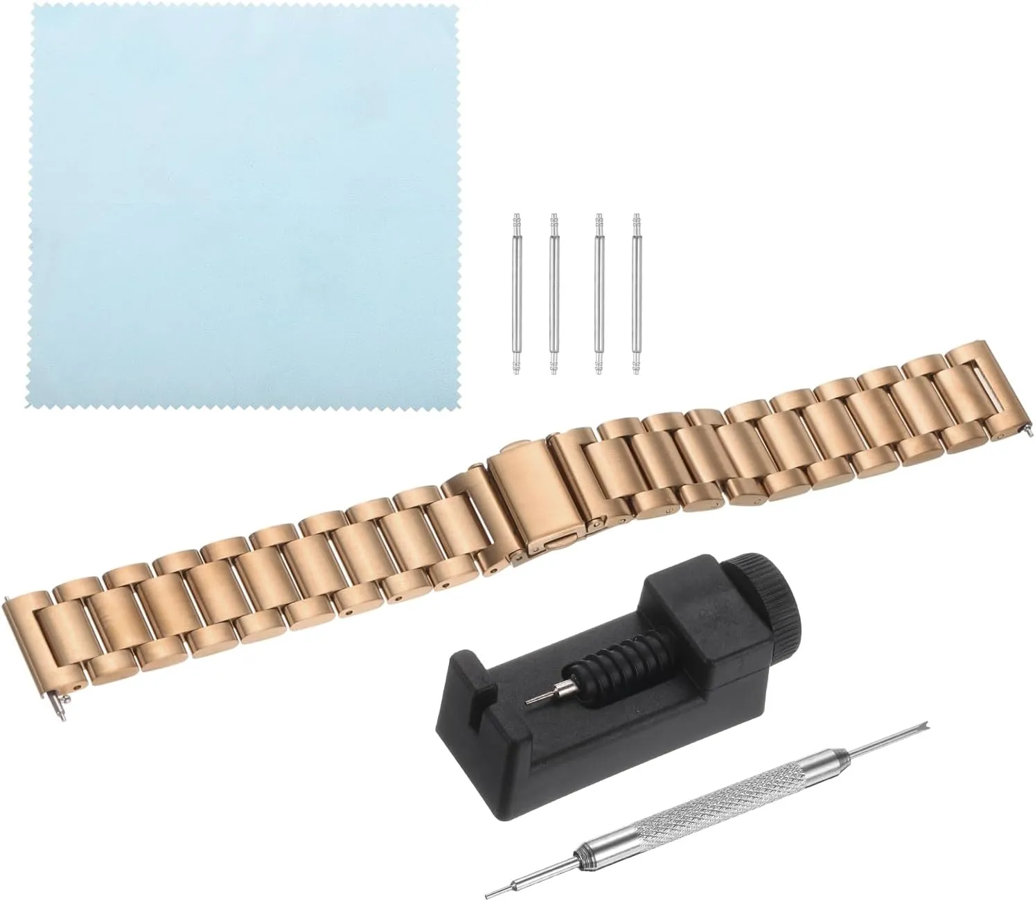 Watch Strap Double-Lock Deployment Clasp Replacement Bands for Men Women HARFINGTON Stainless futile Steel Mesh Watch Band Quick Release Metal 