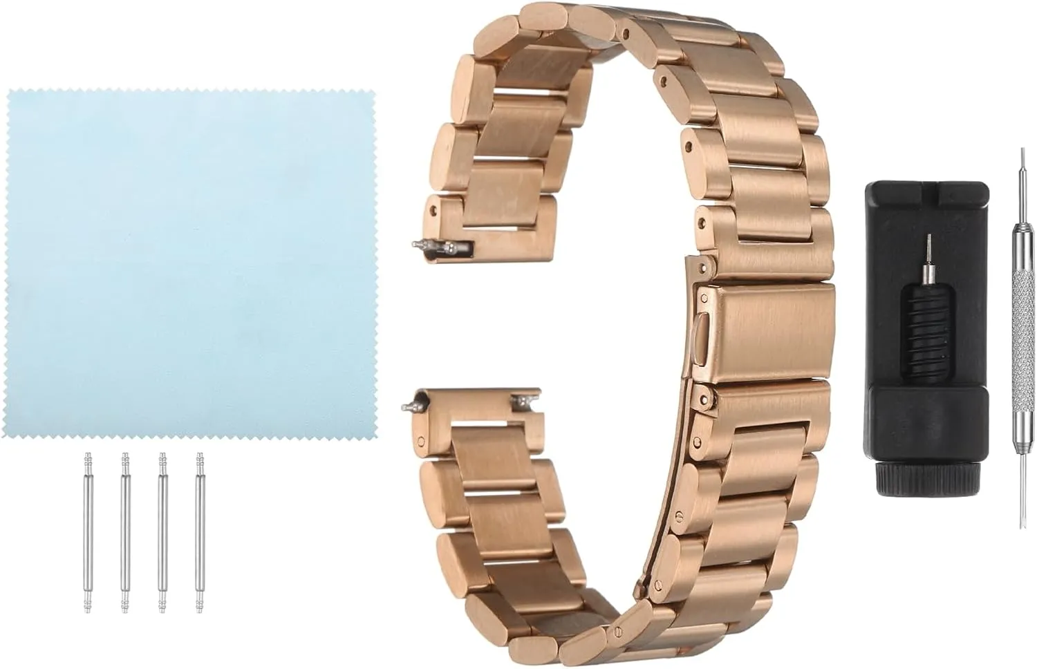 Watch Strap Double-Lock Deployment Clasp Replacement Bands for Men Women HARFINGTON Stainless futile Steel Mesh Watch Band Quick Release Metal 