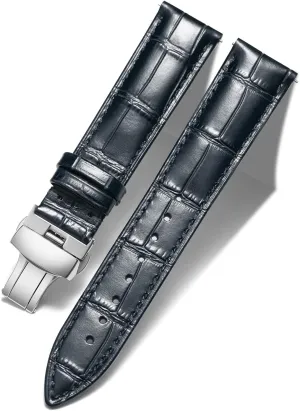 Watch Strap Quick Release Strap with Silver Butterfly Deployment Buckle regime willingly proud story 12mm 13mm 14mm 15mm 16mm 17mm 18mm 19mm 20mm 21mm 22mm 23mm 24mm Watch Band for Men Women BINLUN Leather 