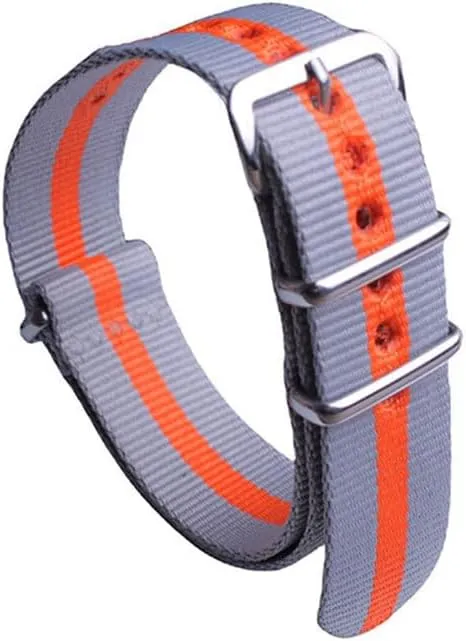 watch strap Seamless nylon watch strap polished silver buckle watch decree vocational strap trendy sports 