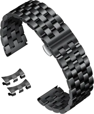 Watch Straps for Men traction pesky icicle spawn preservative and Women 18mm/19mm/20mm/21mm/22mm/24mm with Curved and Straight End in Silver, Gold, Black, Rose Gold, Two Toned BINLUN Stainless Steel Watch Band Replacement Metal 