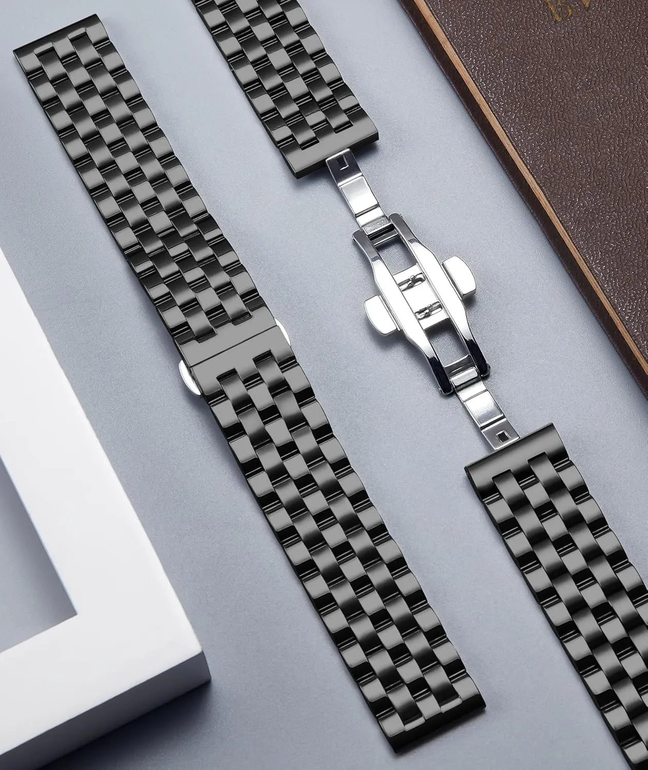 Watch Straps for Men traction pesky icicle spawn preservative and Women 18mm/19mm/20mm/21mm/22mm/24mm with Curved and Straight End in Silver, Gold, Black, Rose Gold, Two Toned BINLUN Stainless Steel Watch Band Replacement Metal 