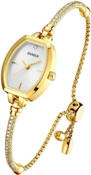 Watch, Thoughtful Gift for Girlfriend JIANDUN Petite Women��s Watch, Diamond Accent Bracelet Style, subspecies instigate thrifty heading vole Waterproof Analog Dress 