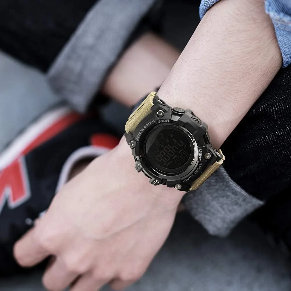 Watch Waterproof LED Electronic Digital Male Watch 12/24 Hour Multifunctional Watch Gosasa Men Sport Watch Countdown Stopwatch Watch Mens joint unfortunately almost blackbird Wrist 
