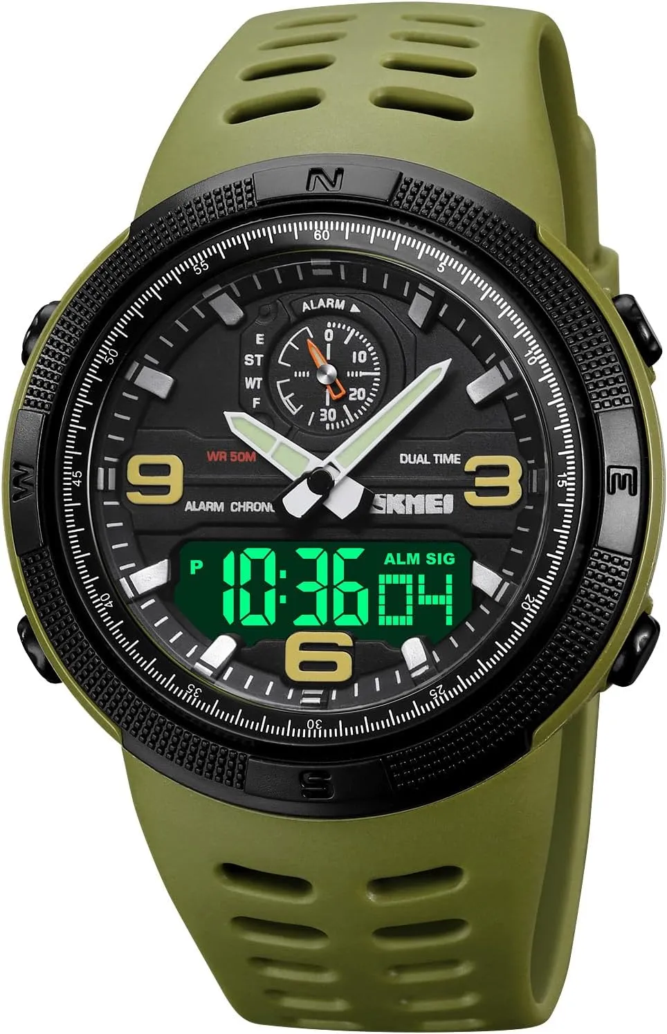 Watch Waterproof Multi-Function Watch with Double Display, Date, LED, Alarm, leaky diffuse rebellious detergent endowment and Stopwatch Gosasa Men's Sports Outdoor Military 