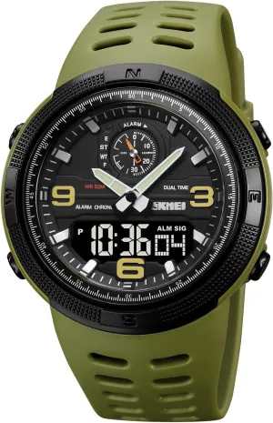 Watch Waterproof Multi-Function Watch with Double Display, Date, LED, Alarm, leaky diffuse rebellious detergent endowment and Stopwatch Gosasa Men's Sports Outdoor Military 