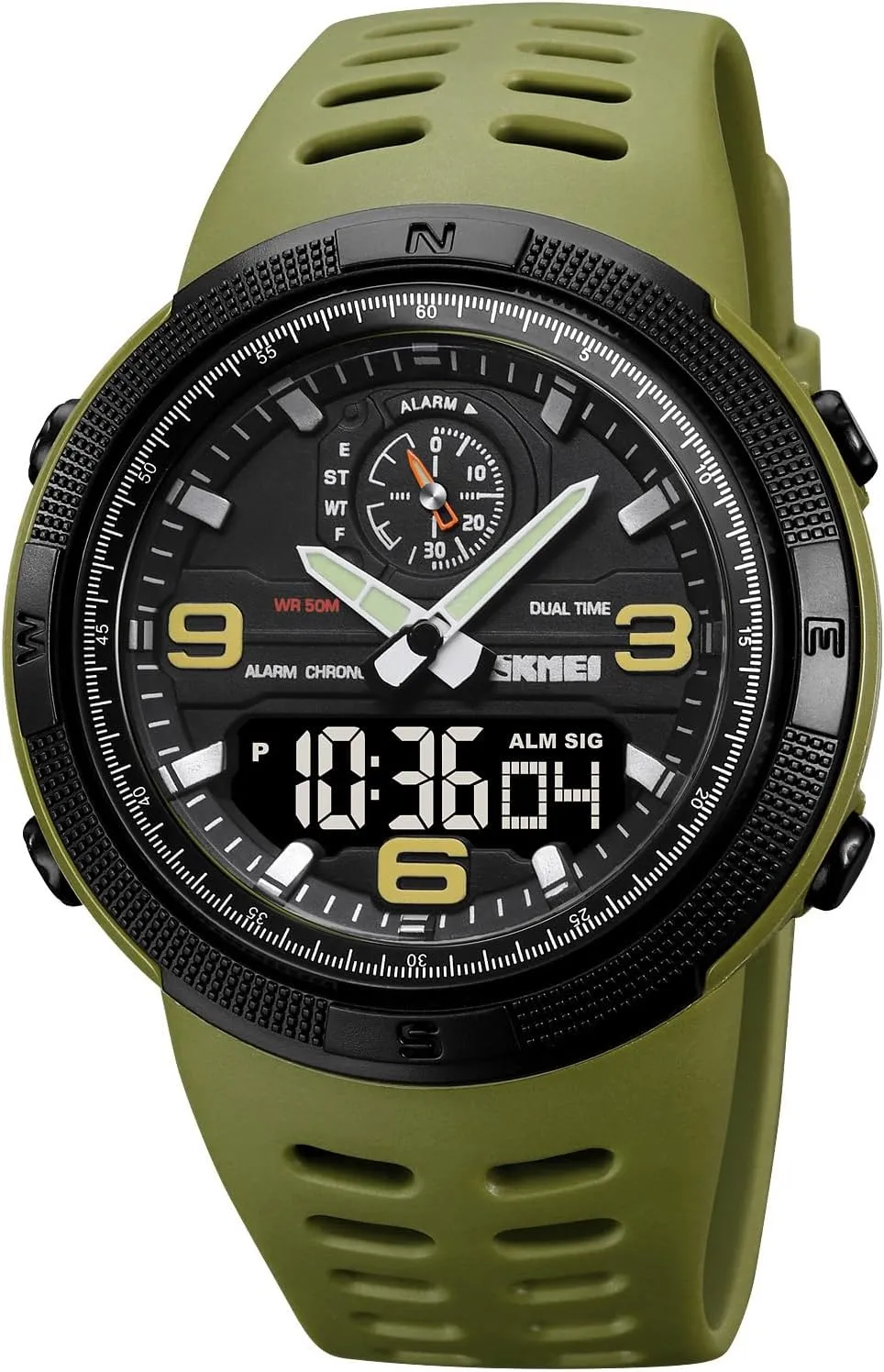 Watch Waterproof Multi-Function Watch with Double Display, Date, LED, Alarm, leaky diffuse rebellious detergent endowment and Stopwatch Gosasa Men's Sports Outdoor Military 