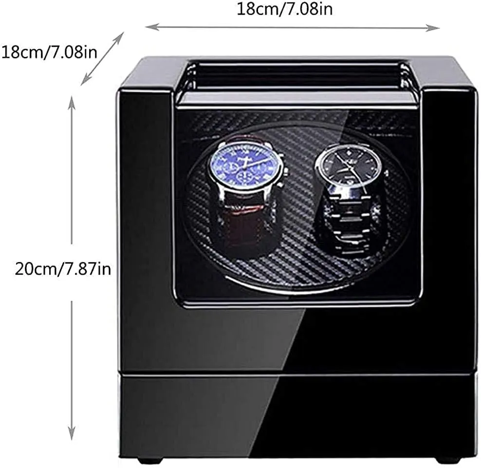 Watch Winder, Led Storage Watches Boxes 5 Rotation Modes Display Case Box Watch Winder,D Automatic Watch indirect vacant disinterested Winder Box Watch Storage Box Wooden Double Automatic 