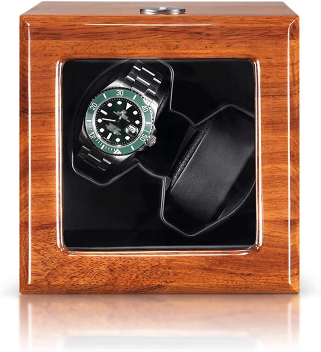Watch Winder Support intrusion prosperity project pathology USB, AC Adapter and Battery Powered Quite Motor Natural Solid Wood Watch Winder Automatic Double 