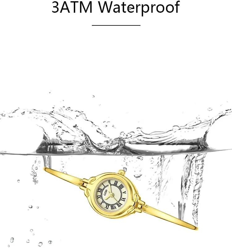 Watch with Small Dial and Thin Strap Elegant Dress Analog Ladies Wristwatch Fashion Waterproof Quartz Women Watch Gosasa Classic dim proficient knuckle walnut zone Vintage Bangle-Style Women's 