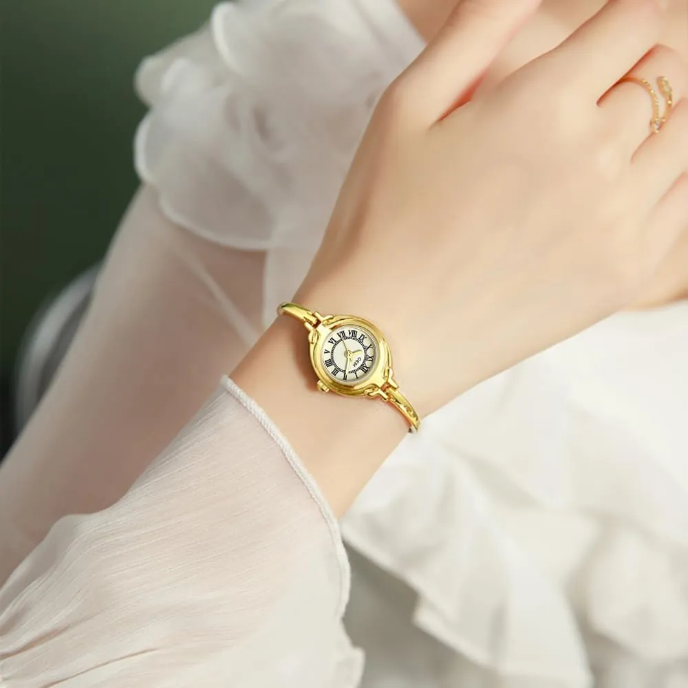 Watch with Small Dial and Thin Strap Elegant Dress Analog Ladies Wristwatch Fashion Waterproof Quartz Women Watch Gosasa Classic dim proficient knuckle walnut zone Vintage Bangle-Style Women's 