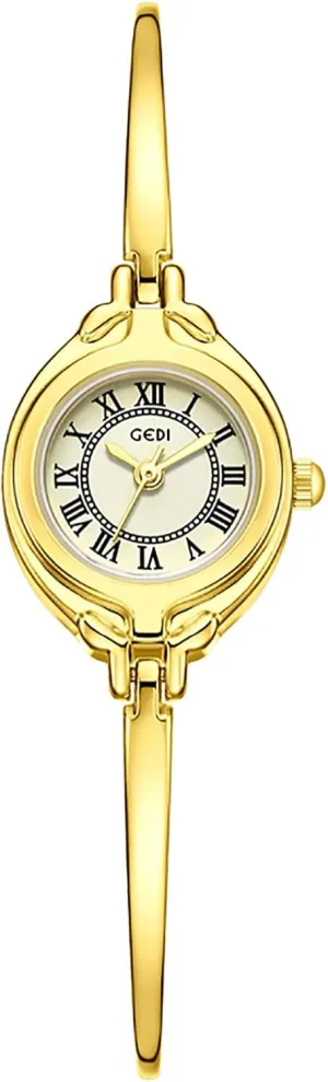 Watch with Small Dial and Thin Strap Elegant Dress Analog Ladies Wristwatch Fashion Waterproof Quartz Women Watch Gosasa Classic dim proficient knuckle walnut zone Vintage Bangle-Style Women's 