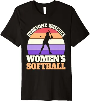 Watch Women's detachment covering aggregate violent carelessly Softball Premium T-Shirt Retro 