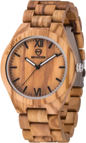 Watch, Wooden Watch for Men, Handmade Lightweight Wooden Wrist Watches, Mens Wooden Watch, Wood Watch Gifts for Men radiant MUJUZE Wood 