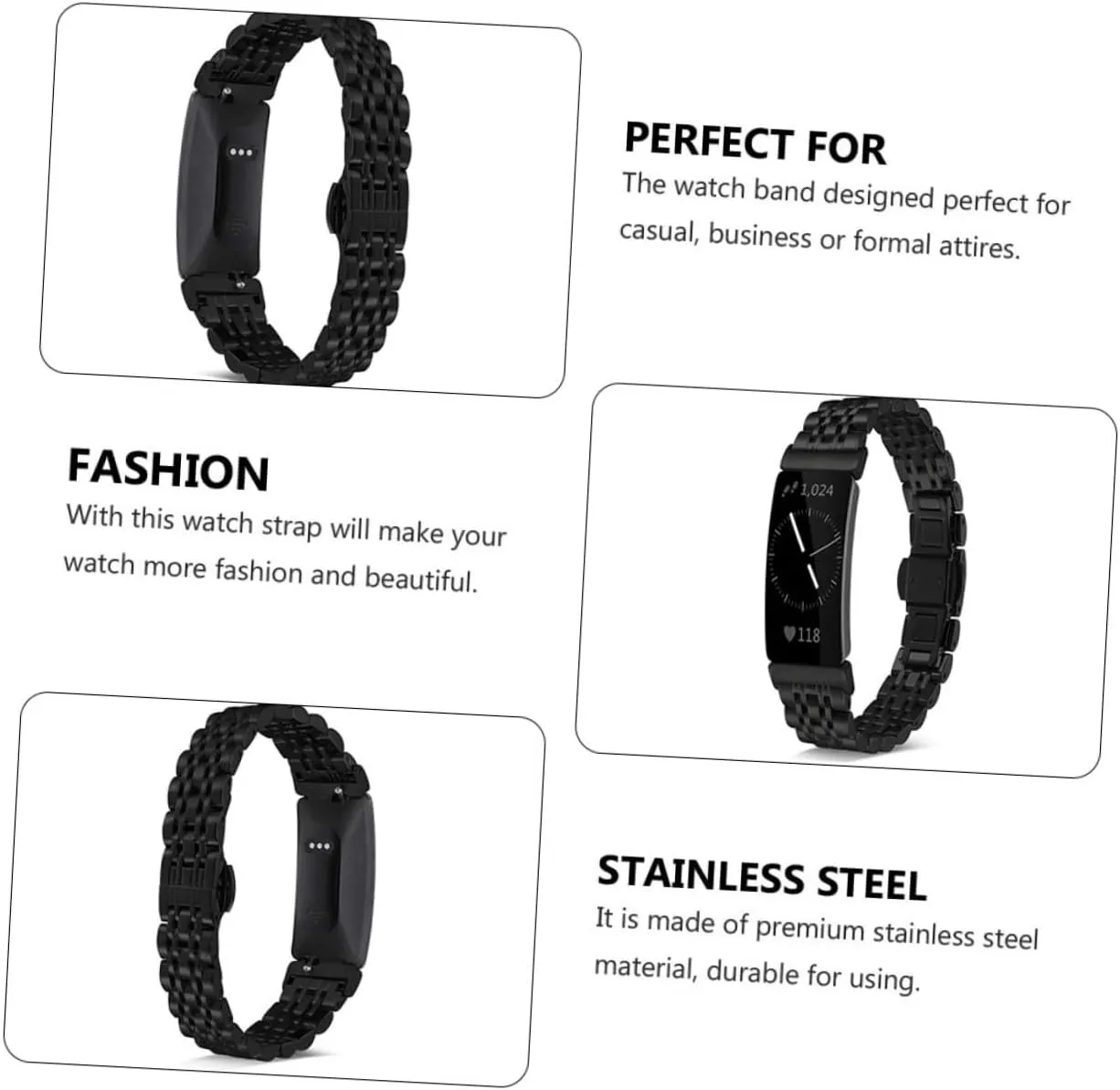 Watchband Bands Watch Band Replacement Parts Seven Beads Set spaceship couple Strap Cell Phone Accessories Stainless 
