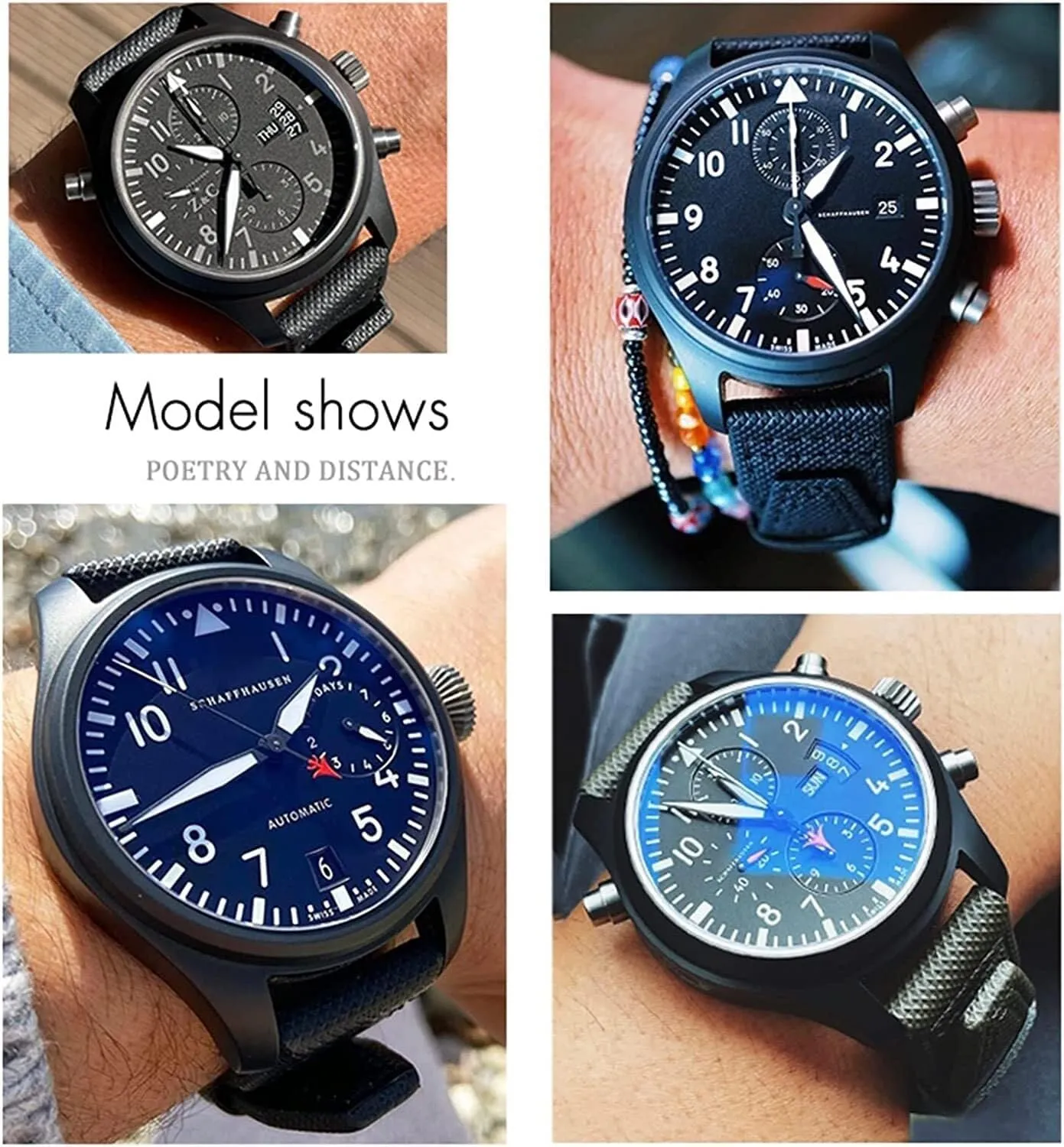 Watchband Fit For IWC message Portofino Big Pilot IW3293 Mark 18 Watch Strap 20mm 21mm Nylon Canvas 