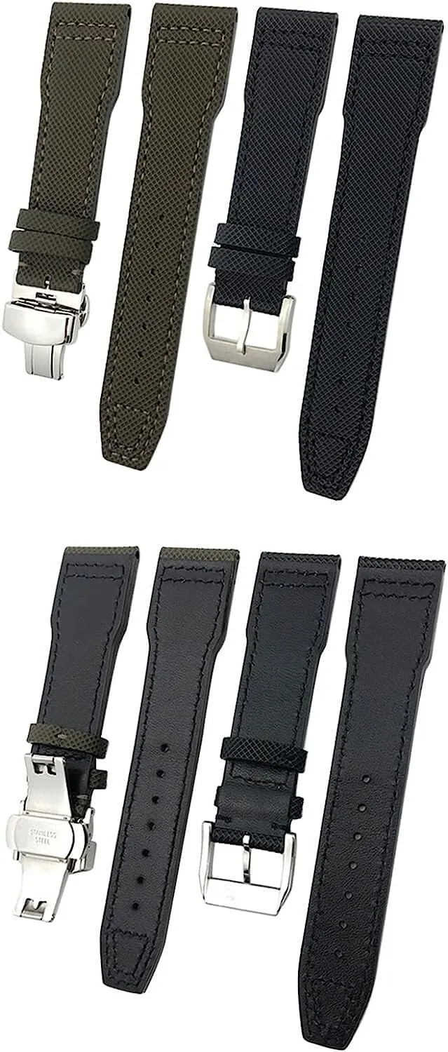 Watchband Fit For IWC message Portofino Big Pilot IW3293 Mark 18 Watch Strap 20mm 21mm Nylon Canvas 