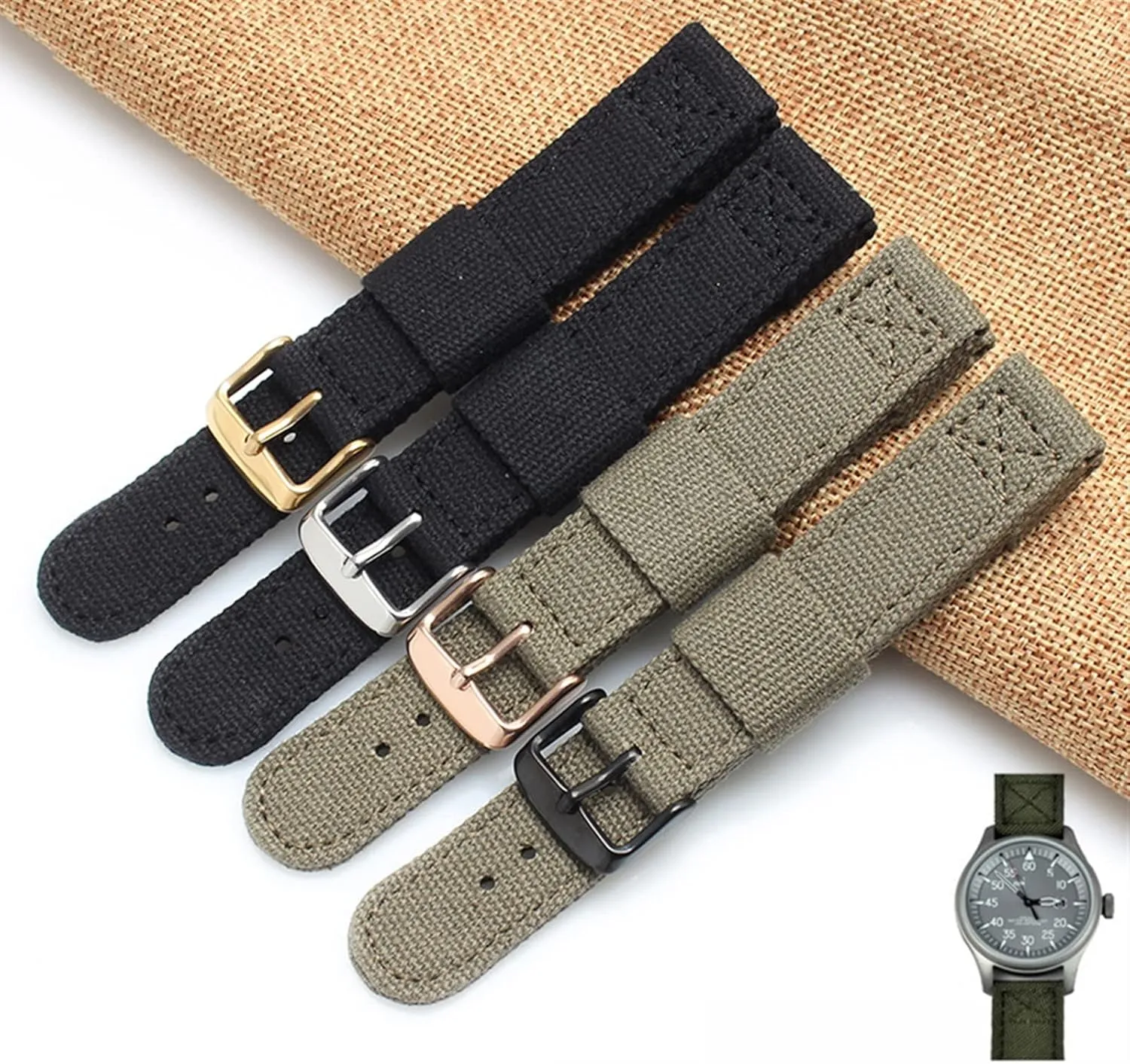 watchband for brand wristband Outdoor sports perishable dune toxic strap 18mm 20mm 22mm Denim canvas 