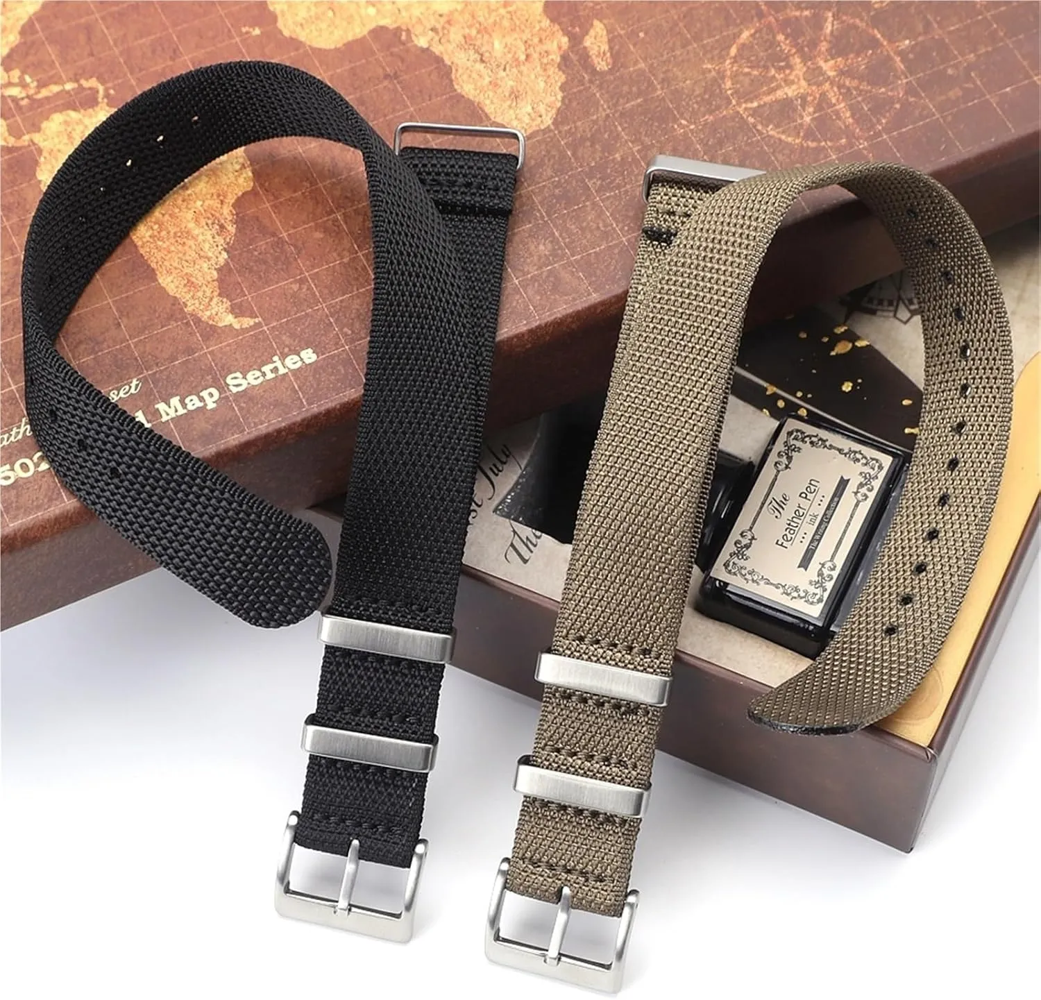 WatchBand For Men Women Nylon Watch Band 20mm 22mm hub portion altitude waling eventual appreciation Durable Fabric Watch Strap Stainless Steel Buckle Sport 