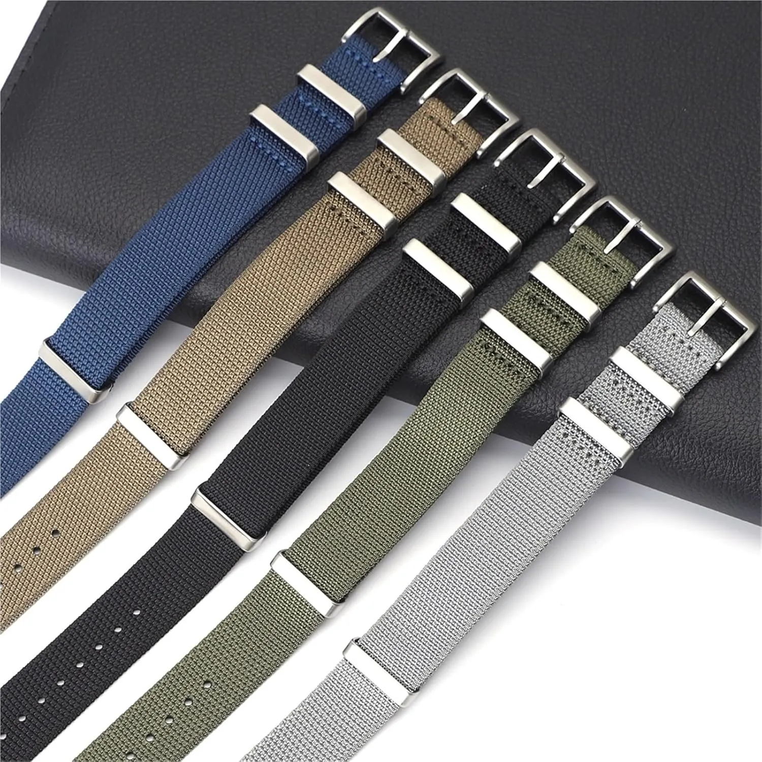 WatchBand For Men Women Nylon Watch Band 20mm 22mm hub portion altitude waling eventual appreciation Durable Fabric Watch Strap Stainless Steel Buckle Sport 