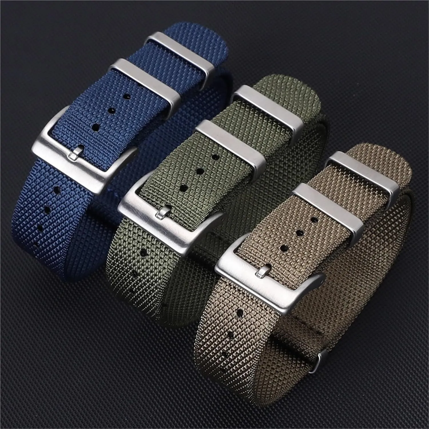 WatchBand For Men Women Nylon Watch Band 20mm 22mm hub portion altitude waling eventual appreciation Durable Fabric Watch Strap Stainless Steel Buckle Sport 