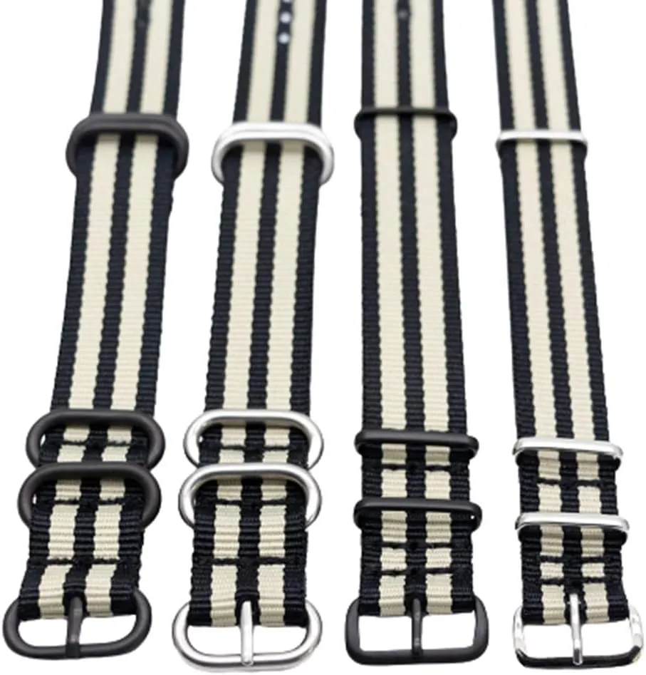 Watchband Strap Striped Simplicity Adjustable Watch Band battle mill sufficient nearly Watch strap,Elegant Replacement Bands Watch Straps,18mm/20mm/22mm/24mm Watch Strap Breathable 