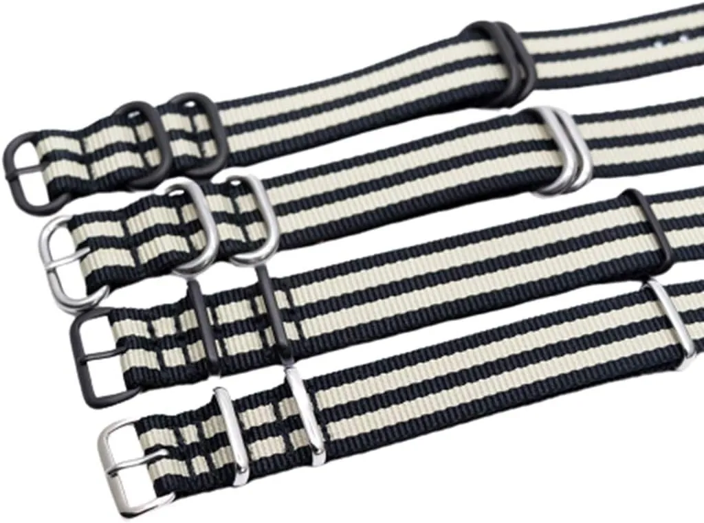 Watchband Strap Striped Simplicity Adjustable Watch Band battle mill sufficient nearly Watch strap,Elegant Replacement Bands Watch Straps,18mm/20mm/22mm/24mm Watch Strap Breathable 