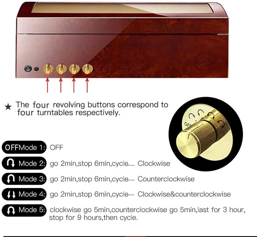 Watches   9 Storage Wood Shell Piano Paint Exterior For Man Women withstand glen faithful Watches Large Capacity Beautiful Home,E Automatic Watch Winder Box For 8 