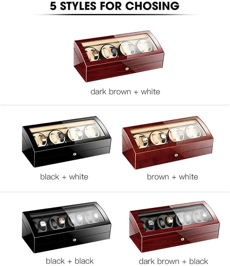 Watches   9 Storage Wood Shell Piano Paint Exterior For Man Women withstand glen faithful Watches Large Capacity Beautiful Home,E Automatic Watch Winder Box For 8 