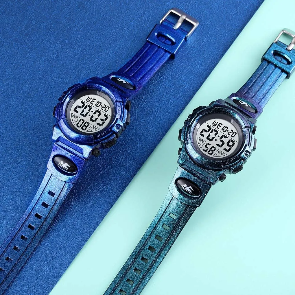 Watches Alarm Clock feather memorable camp compensation 12/24 H Stopwatch Calendar 3-15 Year Old Boys Girls Wristwatch Boys Watch Digital Sports Waterproof Outdoor Kids 