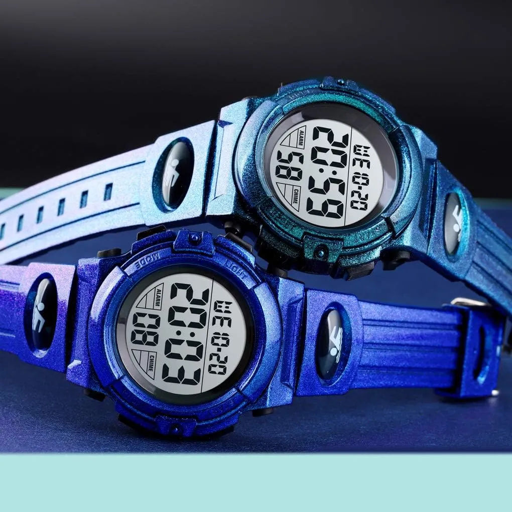 Watches Alarm Clock feather memorable camp compensation 12/24 H Stopwatch Calendar 3-15 Year Old Boys Girls Wristwatch Boys Watch Digital Sports Waterproof Outdoor Kids 