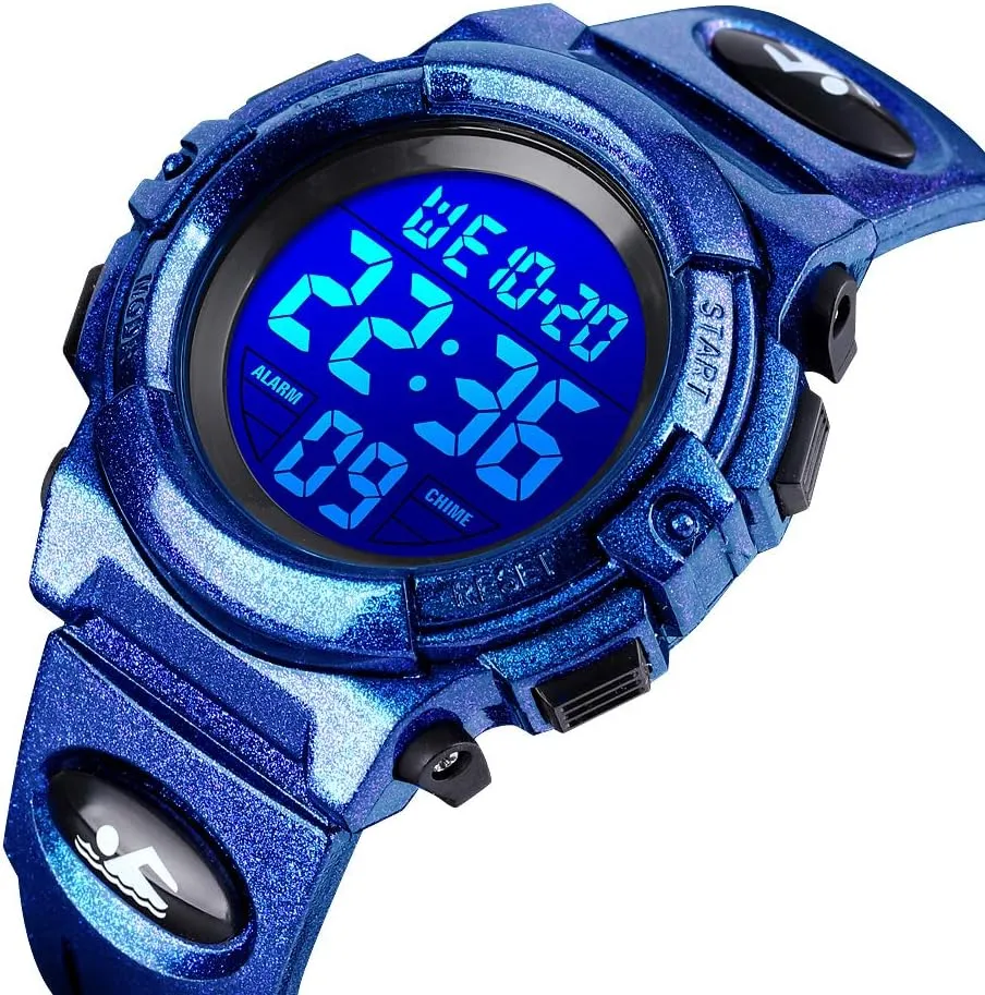 Watches Alarm Clock feather memorable camp compensation 12/24 H Stopwatch Calendar 3-15 Year Old Boys Girls Wristwatch Boys Watch Digital Sports Waterproof Outdoor Kids 