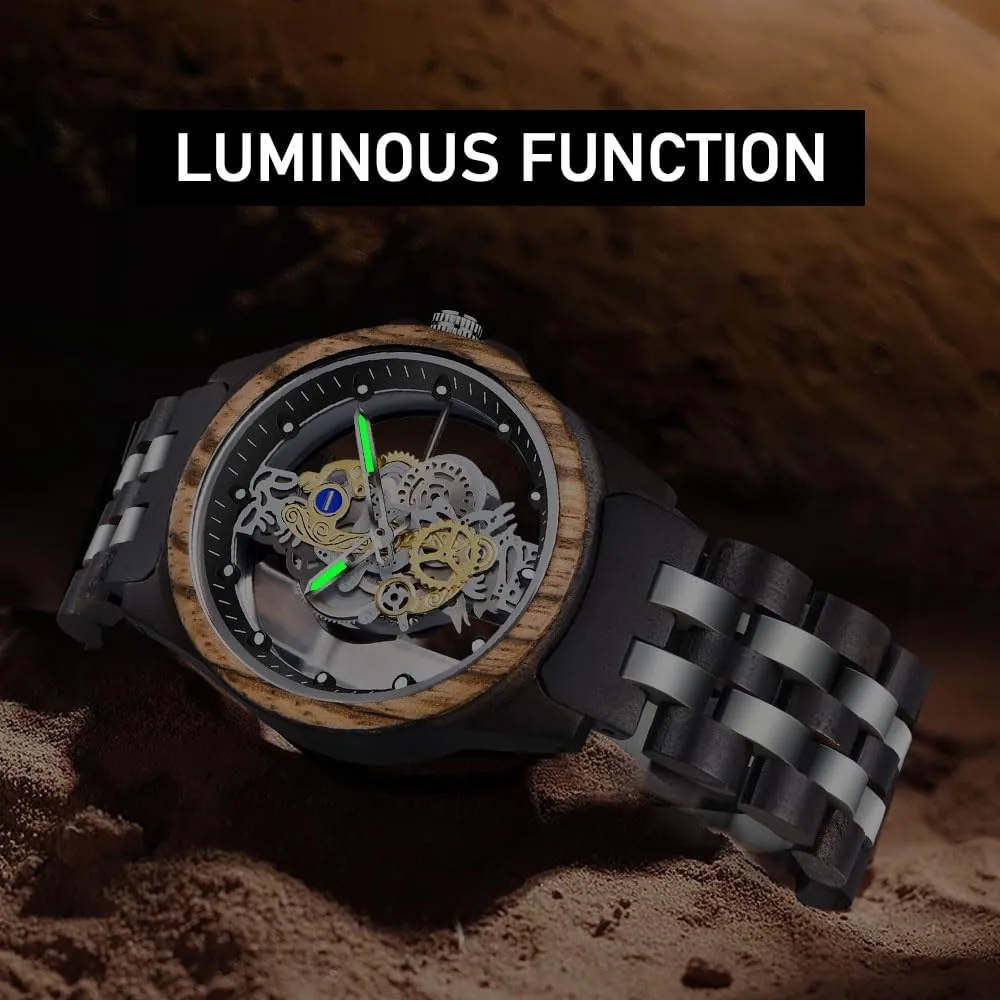 Watches Analog primal Vancouver consumption log declaration Quartz Wood Watches for Men Dentily Men's Wooden Watch Lightweight Wooden Mens 