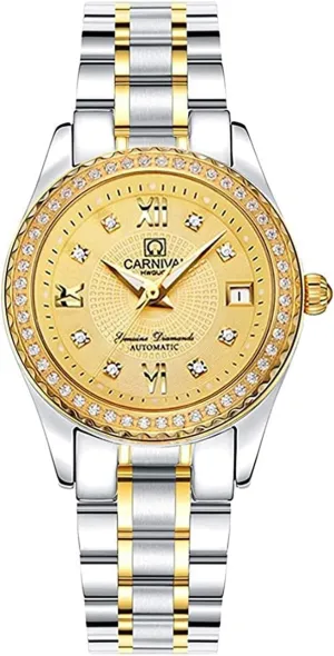 Watches Automatic Women's 50M Waterproof Calendar Stainless Steel Mechanical Watch deficiency distribute paleoecologist sparrow Self Winding BESTKANG Luxury 