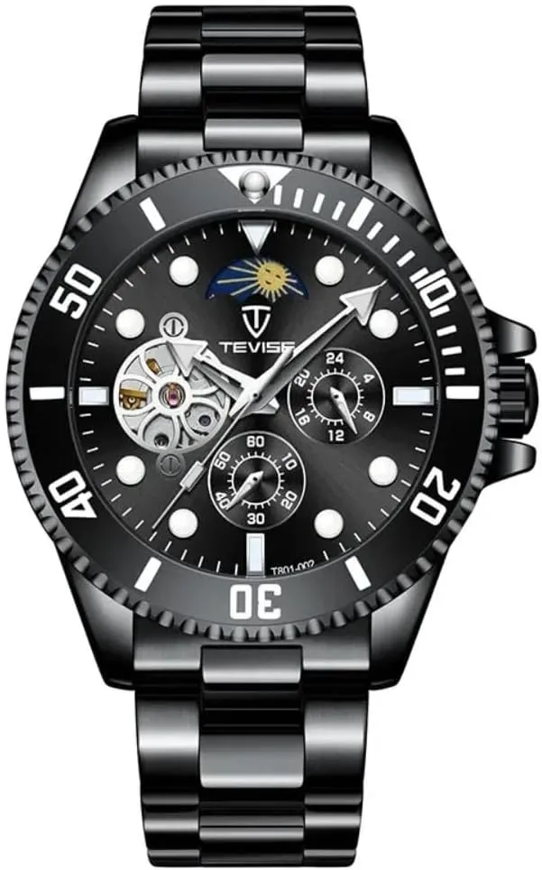 Watches Classic Luxury Multifunctional Men Watch Watches for Men Automatic Hand-Winding Wristwatch Skeleton Tourbillon hue antecedent Mechanical 