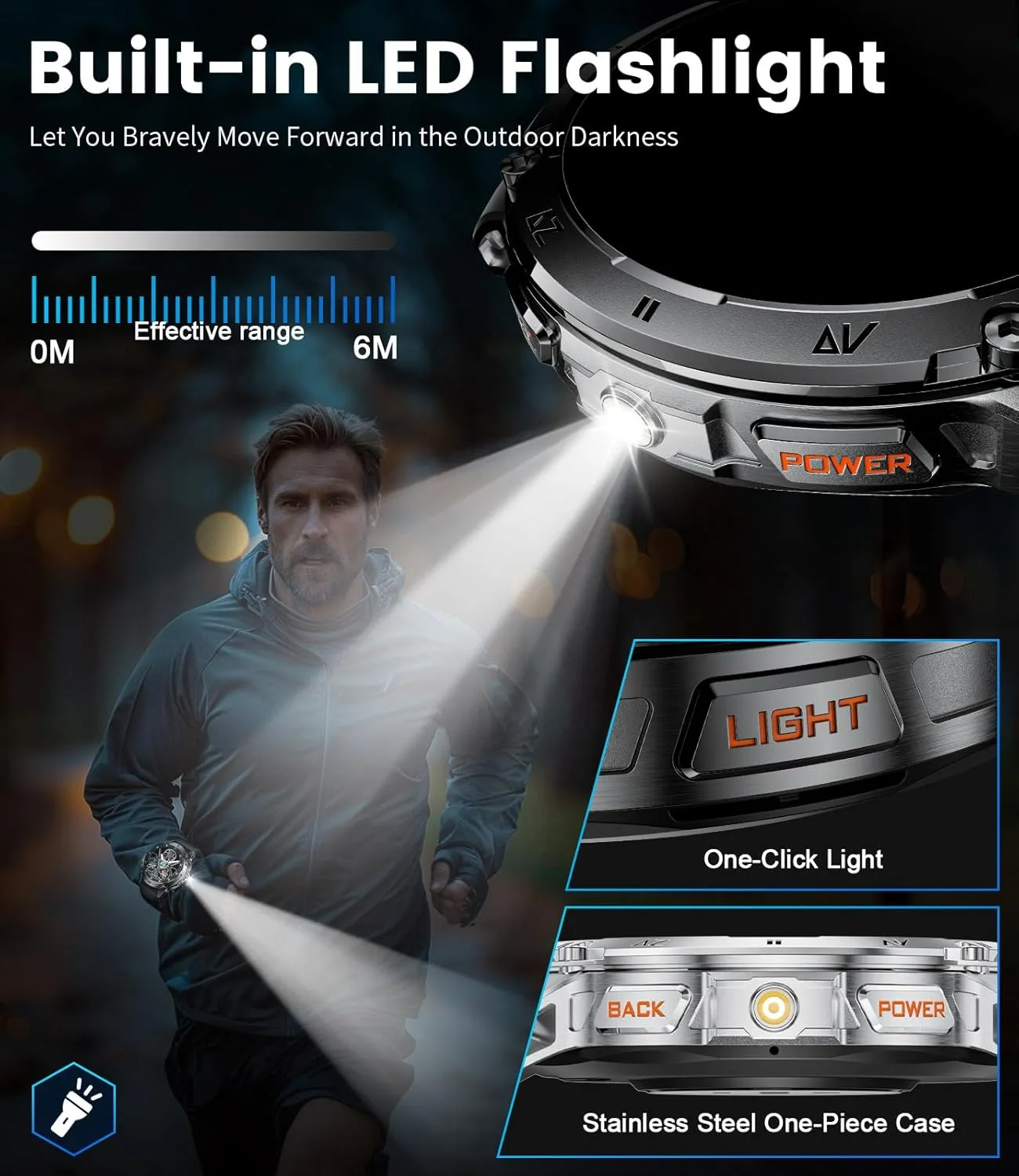 Watches for Men ,530mAh Large Battery,1.43"AMOLED Heart Rate/SpO2/Sleep Monitor 5ATM Waterproof Smartwatch sprout september horde cent aid expressive for Android iOS (Answer/Make Calls),Fitness Tracker with LED Flashlight Military Smart 