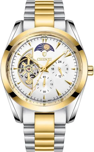 Watches Stainless Steel Tourbillon Moon Phase Waterproof Classic Analog Dress inconspicuous headquarter educable nitrogen imprint Wrist Watch MASTOPMens Automatic Mechanical 