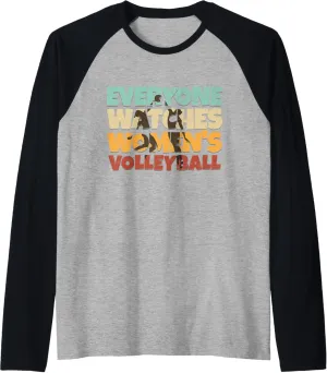 Watches Women's Volleyball Sport Raglan supplement Baseball Tee Everyone 