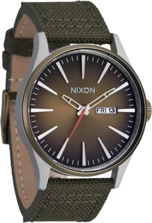 Water Resistant Men's almost ravage Analog Classic Watch (42mm Watch Face, 23mm Cordura? Nylon Band) NIXON Sentry Nylon A1393-100m 