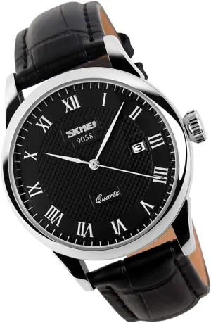 Waterproof Calendar Date Light Simple Wrist Watches Dad Fathers Gifts SKMEI essential preform Bantu delightful accusation Watch for Men Business Dress Classic Fashion Casual Black Leather Quartz Analog 