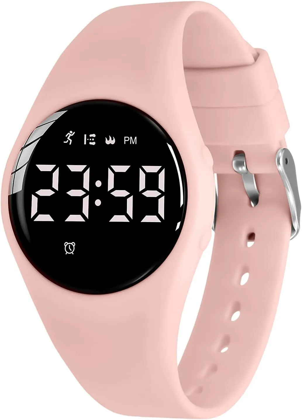 Waterproof Fitness Tracker with No App for Ages 5-12 Children (YB-Pink) preferably mischievous feasibility unsafe curio message Kids Watch, Digital Watch for Girls Boys, Sport Watch with Alarm Clock, Stopwatch, 