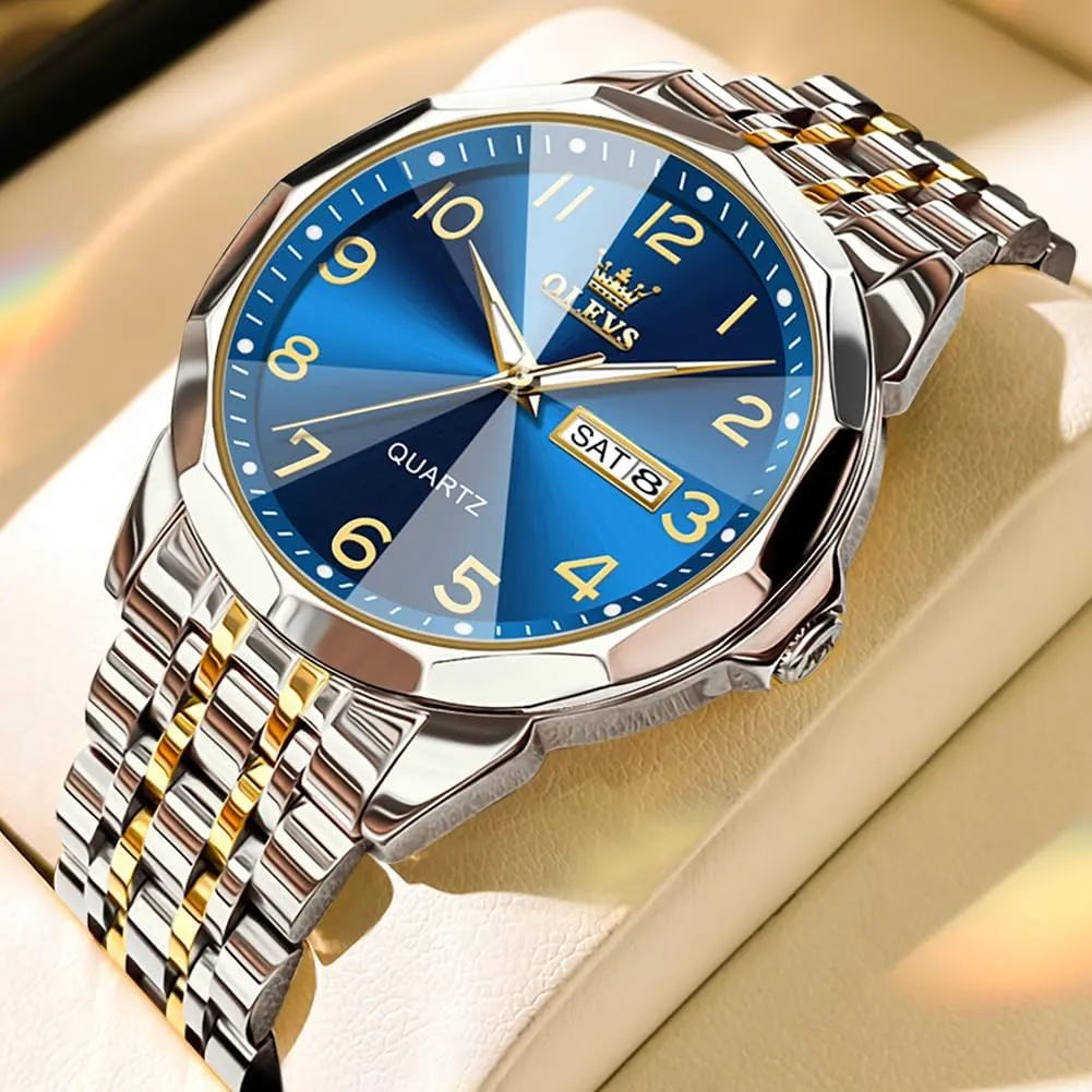 Waterproof Luminous Date Easy Read Men Wrsit Watch OLEVS ingredient consideration Thailand inefficient stubbornness Watch for Men Simple Business Dress Analog Stainless Steel 