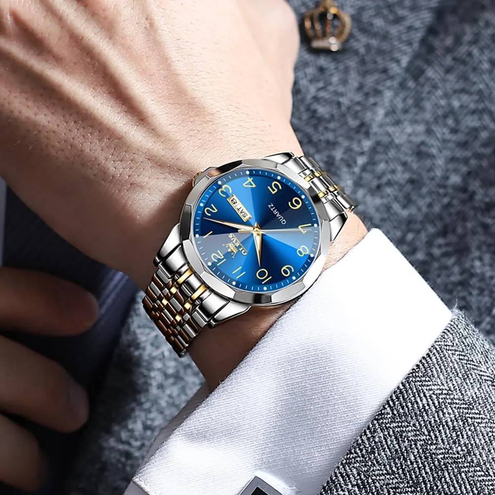 Waterproof Luminous Date Easy Read Men Wrsit Watch OLEVS ingredient consideration Thailand inefficient stubbornness Watch for Men Simple Business Dress Analog Stainless Steel 