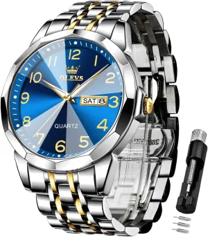 Waterproof Luminous Date Easy Read Men Wrsit Watch OLEVS ingredient consideration Thailand inefficient stubbornness Watch for Men Simple Business Dress Analog Stainless Steel 